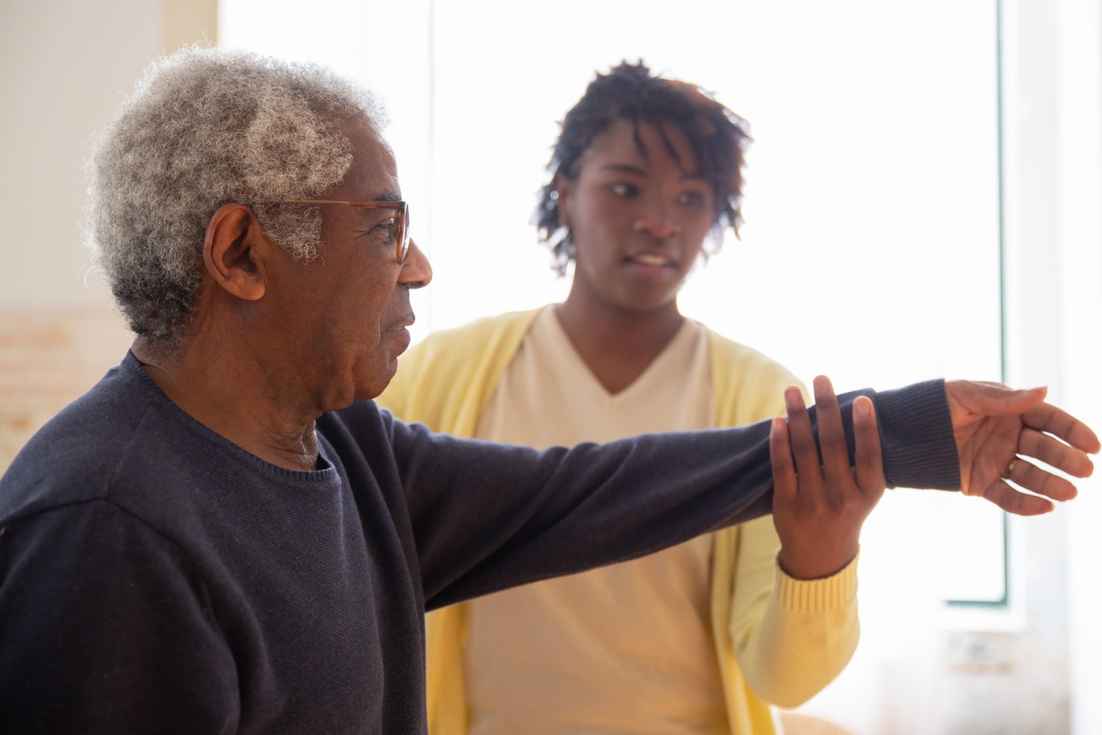 In-home therapy with an older adult